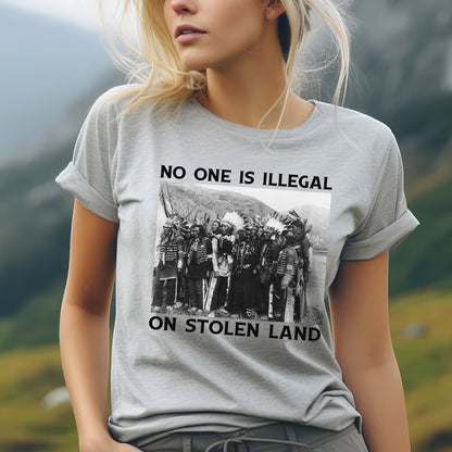 No One Is Illegal On Stolen Land Historical Truth Unisex T-Shirt/T-Shirt V-Neck/Hoodie/Sweatshirt