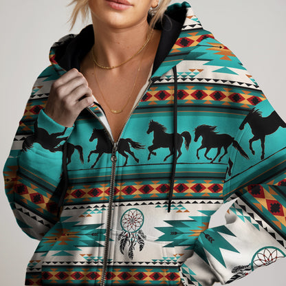 Aztec Geometric-Pattern Horse All Over Print Graphic Native