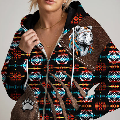 Pattern Bear All Over Print Graphic Native American Style 01
