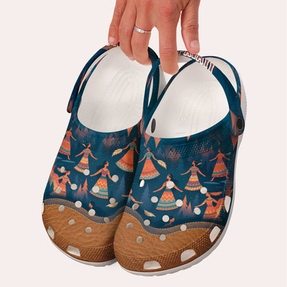 Custom Name Native Clogs with Tribal Design – Ideal Family Gift for All Ages