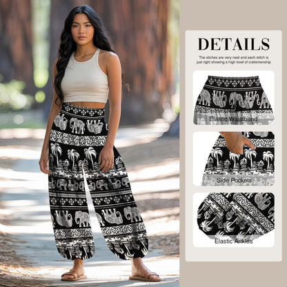 Elephant Harem Pants – Boho Yoga Pants with Pockets 09