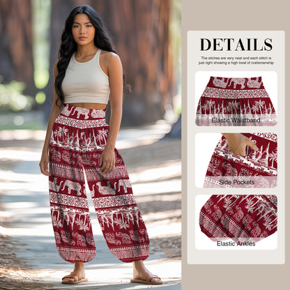 Elephant Harem Pants – Yoga Boho Clothes with Pockets 17