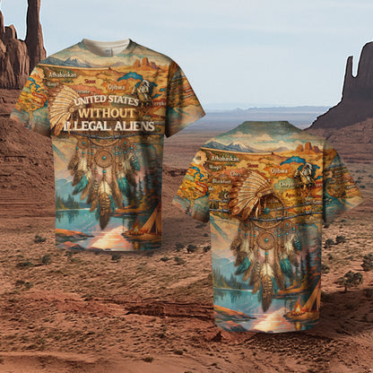 3D T-Shirt "United States Without Illegal Aliens "