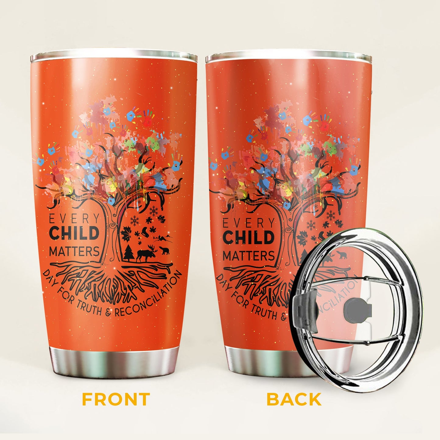Every Child Matters Tree of Life - Native American Tumbler Stainless Steel Drinking Cup