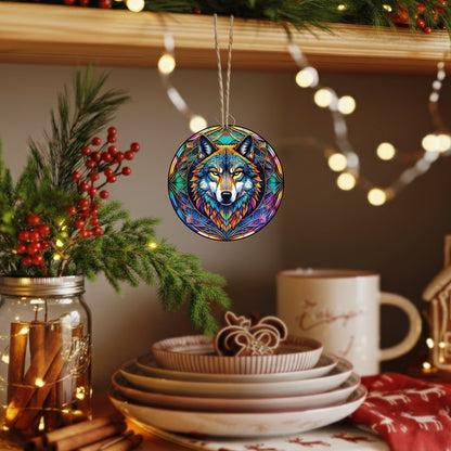 Rainbow Wolf - Tribal Spirit Animal - Unique Christmas Gift Decor Flat Acrylic