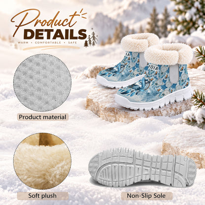 Personalized Snow Boots - Wolf Dreamcatcher Tribal Spirit & Personalized Native Gift