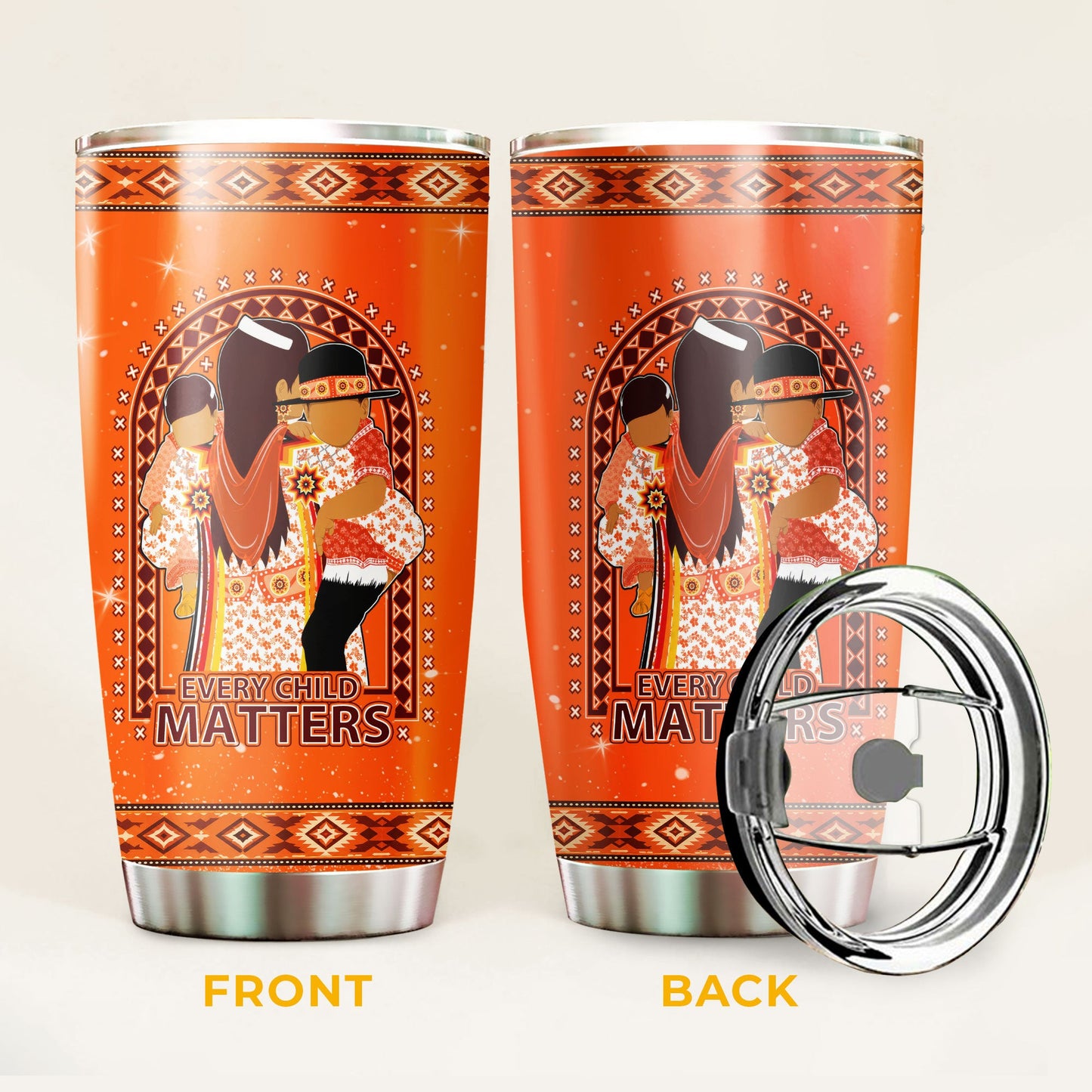 Every Child Matters Mother & Child - Native American Tumbler Stainless Steel Drinking Cup