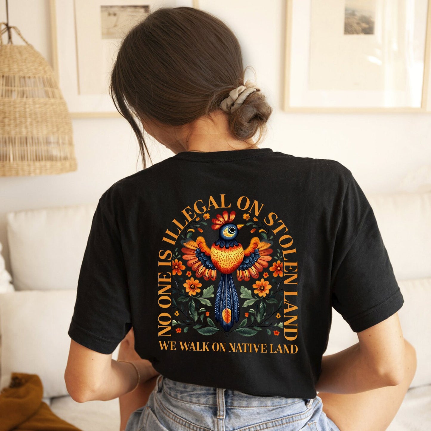NO ONE IS ILLEGAL ON STOLEN LAND. WE WALK ON NATIVE LAND - Two Sides