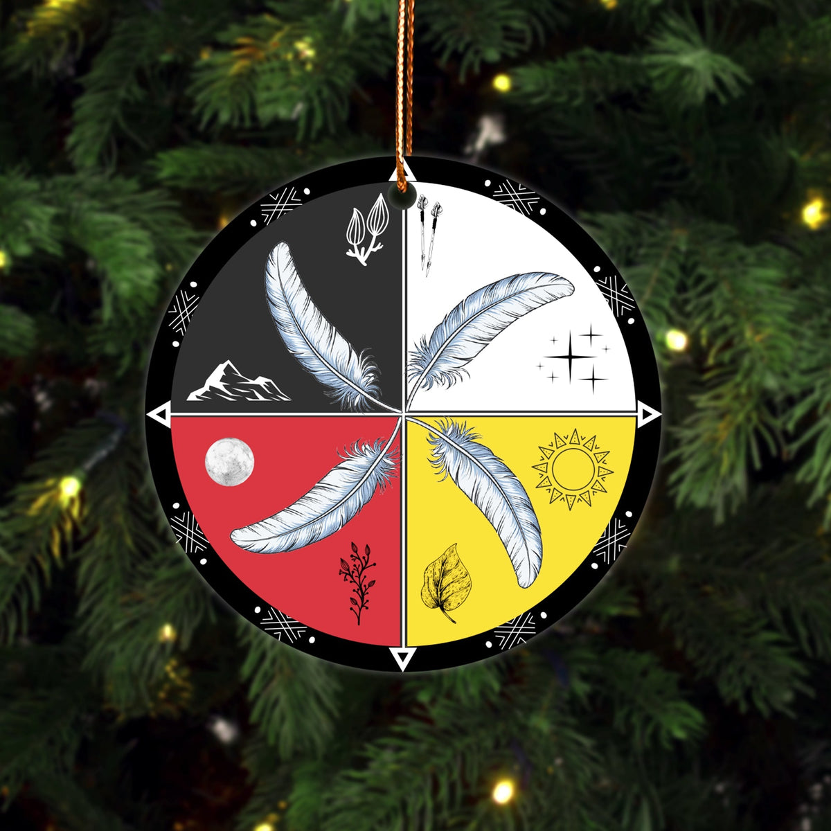 Four Directions Feather Native American - Unique Christmas Gift Decor Flat Acrylic