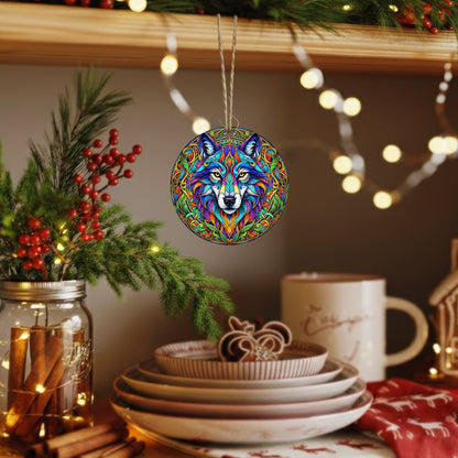 Rainbow Wolf - Psychedelic Spirit Animal - Unique Christmas Gift Decor Flat Acrylic