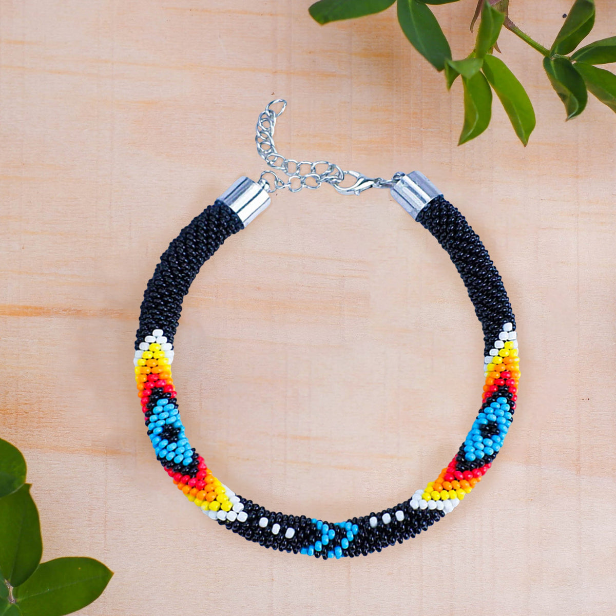 Women's Handmade Black Dusk Beaded Bracelet