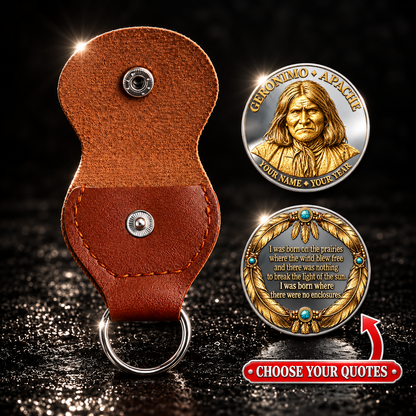 Geronimo Native American Medallion, Apache Historical Coin, Custom Name & Year Collectible