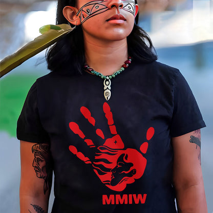 MMIW Red Hand Indigenous Owned Shirt Unisex T-Shirt