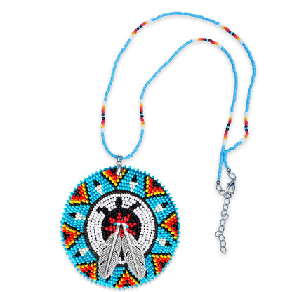 Handmade Beaded Handprint Necklace