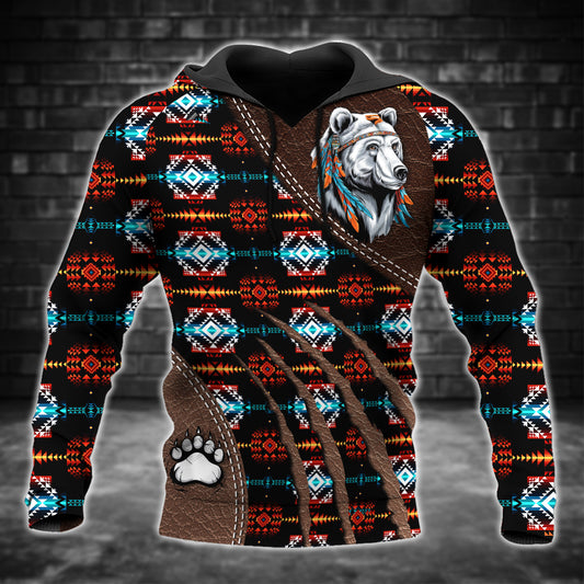 Pattern Bear All Over Print Graphic Native American Style 01