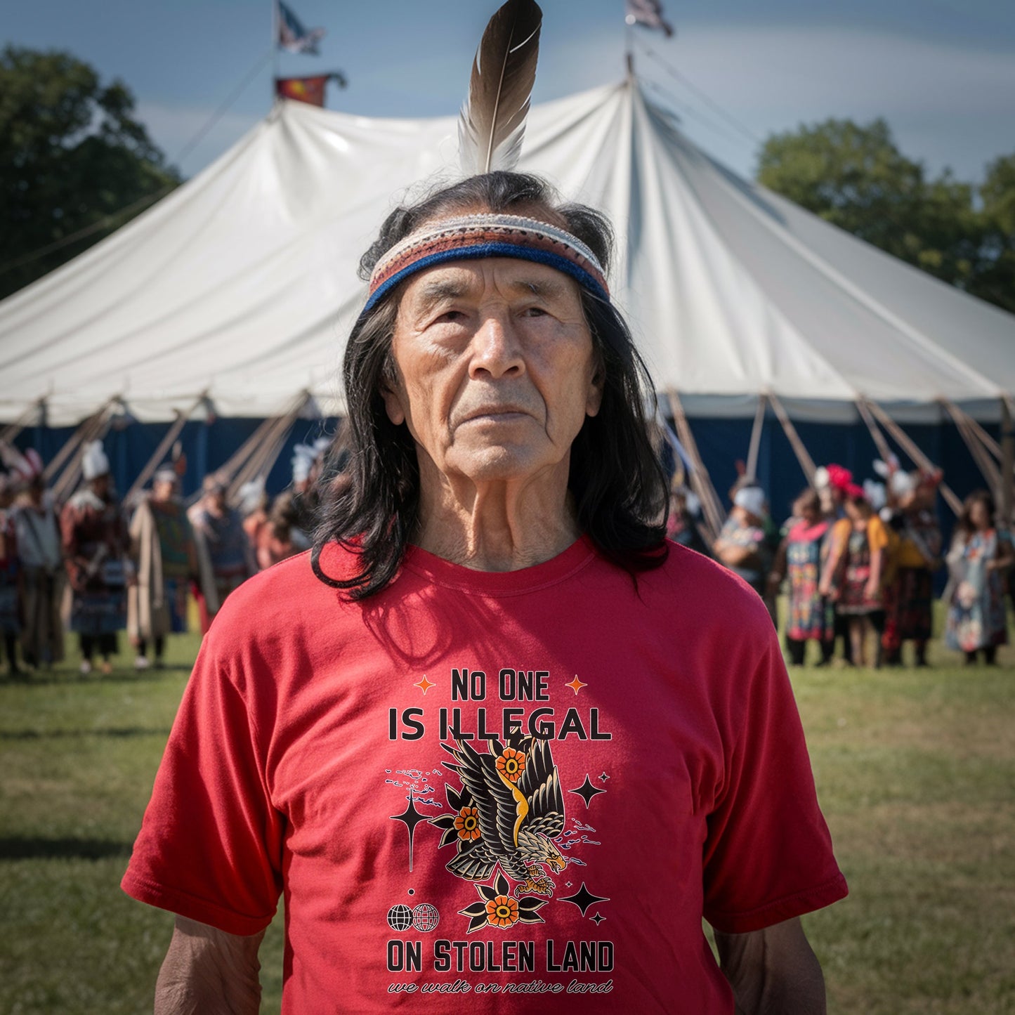 NO ONE IS ILLEGAL ON STOLEN LAND. WE WALK ON NATIVE LAND Style 11 - One Sides