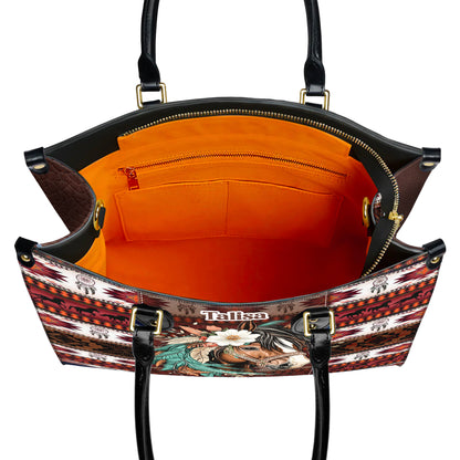 Personalized Leather Handbag for Women - Design Patterns Boho Western Style 02