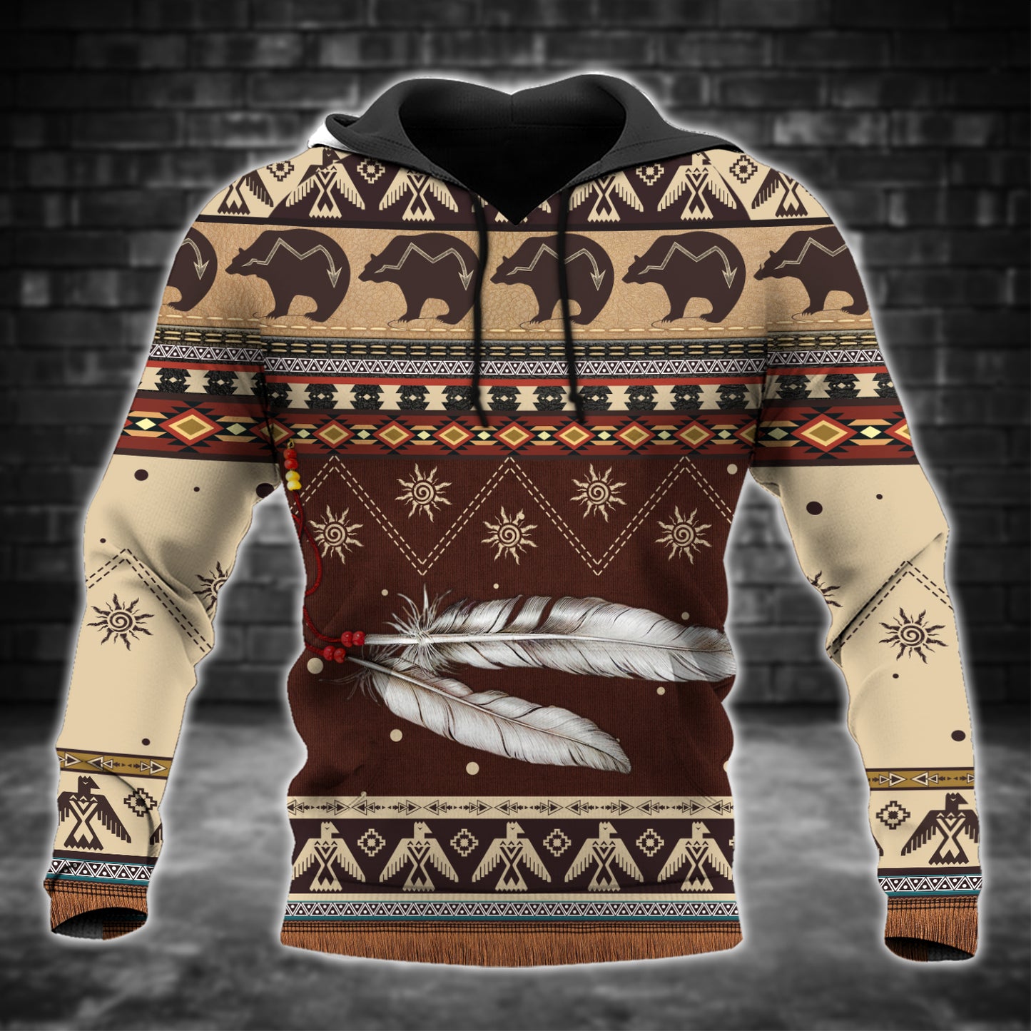 Pattern Bear All Over Print Graphic Native American Style 10