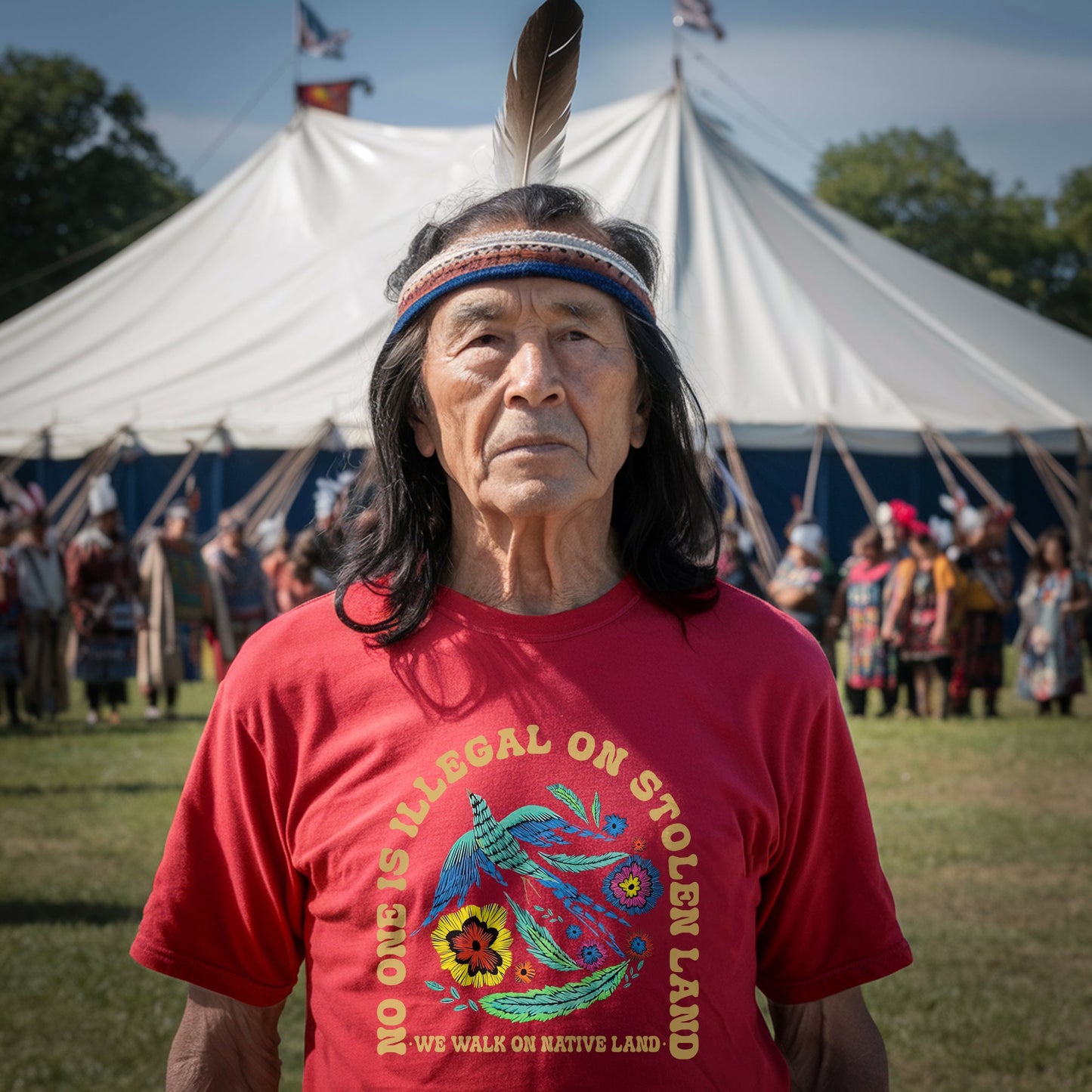 NO ONE IS ILLEGAL ON STOLEN LAND. WE WALK ON NATIVE LAND Style 10 - One Sides