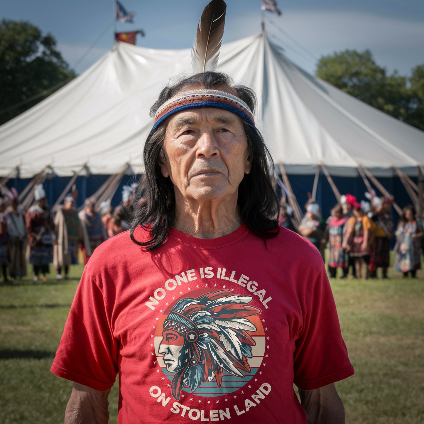 NO ONE IS ILLEGAL ON STOLEN LAND Style 13 - One Sides