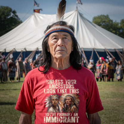 Unless Your Ancestors Look Like This. You're Probably An Immigrant - Unisex T-Shirt/T-Shirt V-Neck/Hoodie/Sweatshirt