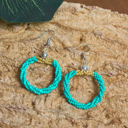 Beaded Hoop Earrings