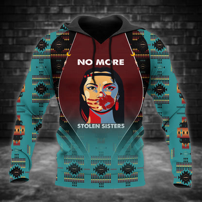 Tribal Feather Hoodie – Bold Red & Geometric Patterns & MMIW
