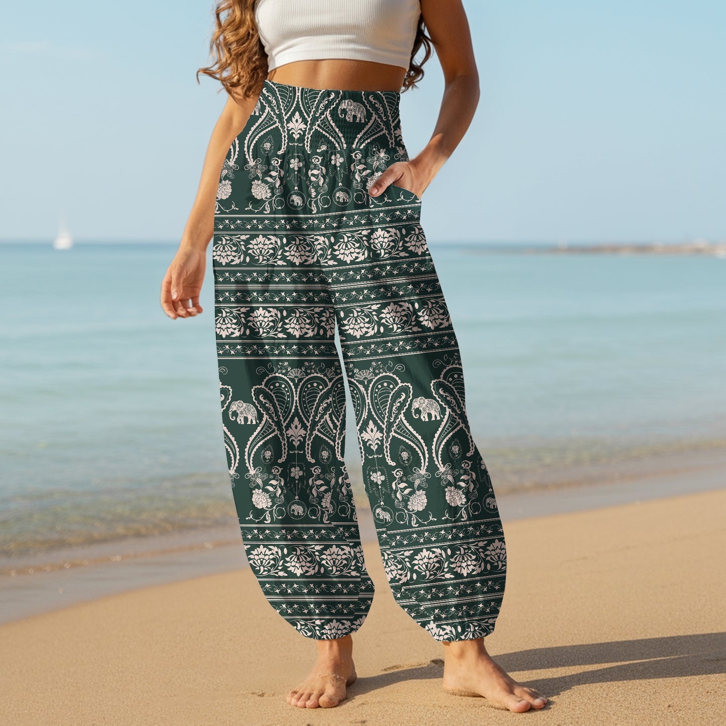 Elephant Harem Pants – Yoga Boho Clothes with Pockets 21