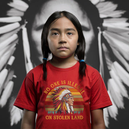 NO ONE IS ILLEGAL ON STOLEN LAND. WE WALK ON NATIVE LAND Style 6 - One Sides Unisex T-Shirt/T-Shirt V-Neck/Hoodie/Sweatshirt