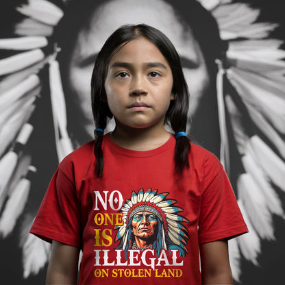 No One Is Illegal On Stolen Land. We Walk On Native Land Style 7 - One Side Unisex T-Shirt/T-Shirt V-Neck/Hoodie/Sweatshirt