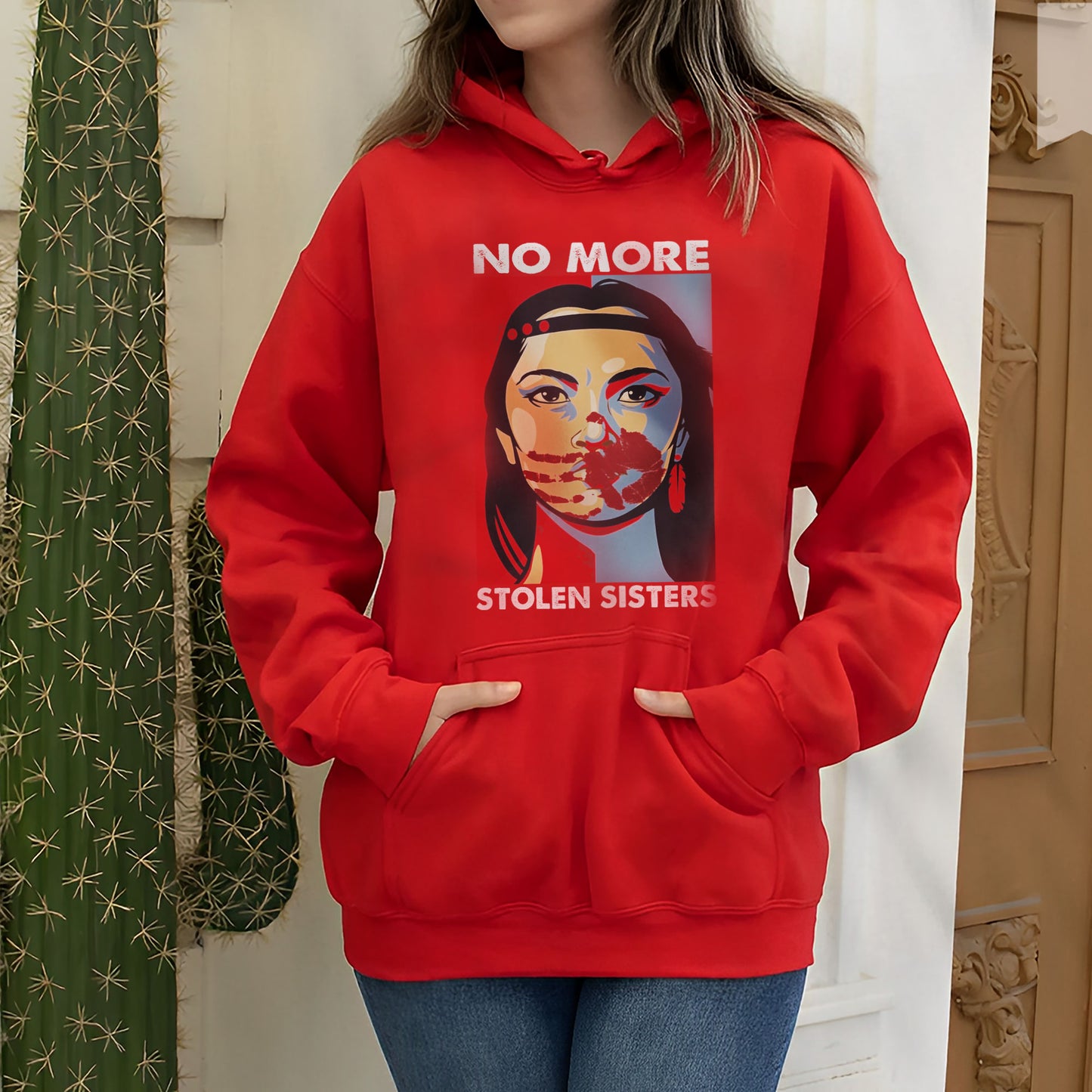 MMIW No More Stolen Sisters Red Hand Unisex T-Shirt
