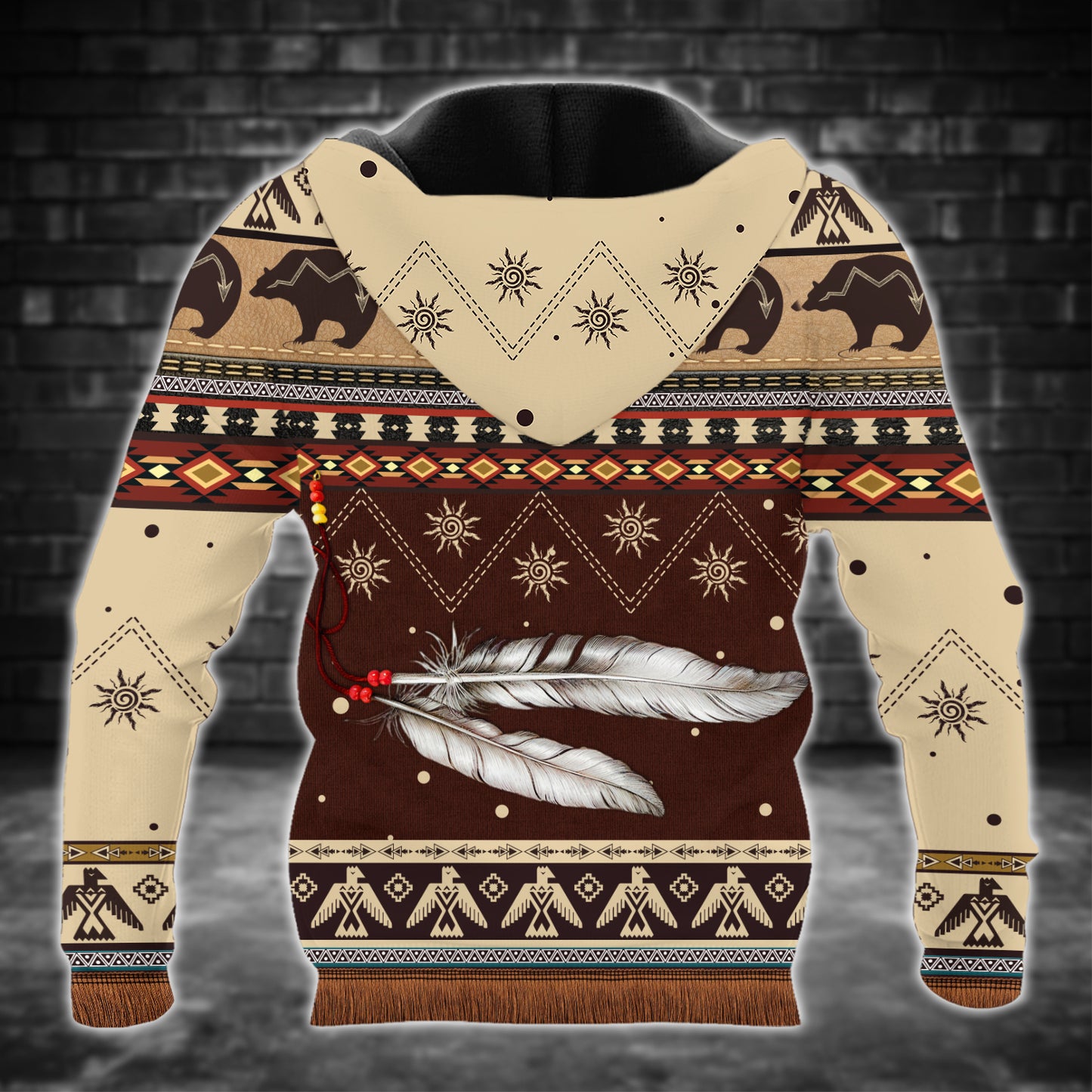 Pattern Bear All Over Print Graphic Native American Style 10