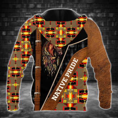 Native Pride Horse Hoodie – Western Tribal Spirit Streetwear