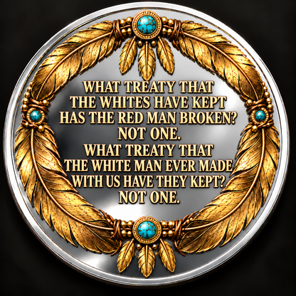 Sitting Bull Lakota Coin, Personalized Name & Year, Native American Heritage Keepsake, Inspirational Quote Gift