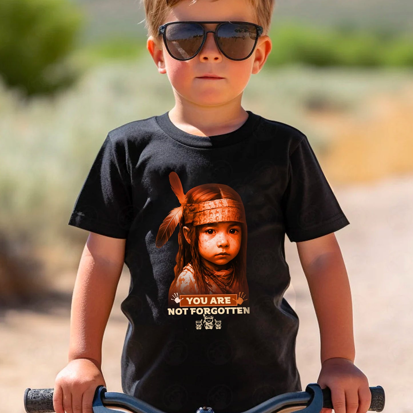 2 Sided T-Shirt "Every Child Matters - You Are Not Forgotten and  I Wear Orange For The 215 Stolen Children" - Two Sides