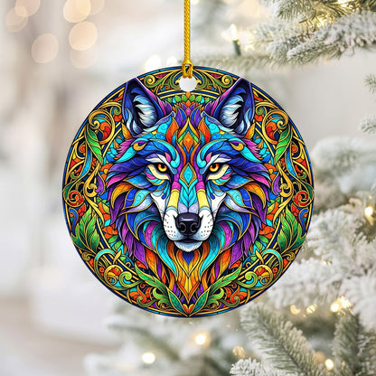 Rainbow Wolf - Psychedelic Spirit Animal - Unique Christmas Gift Decor Flat Acrylic