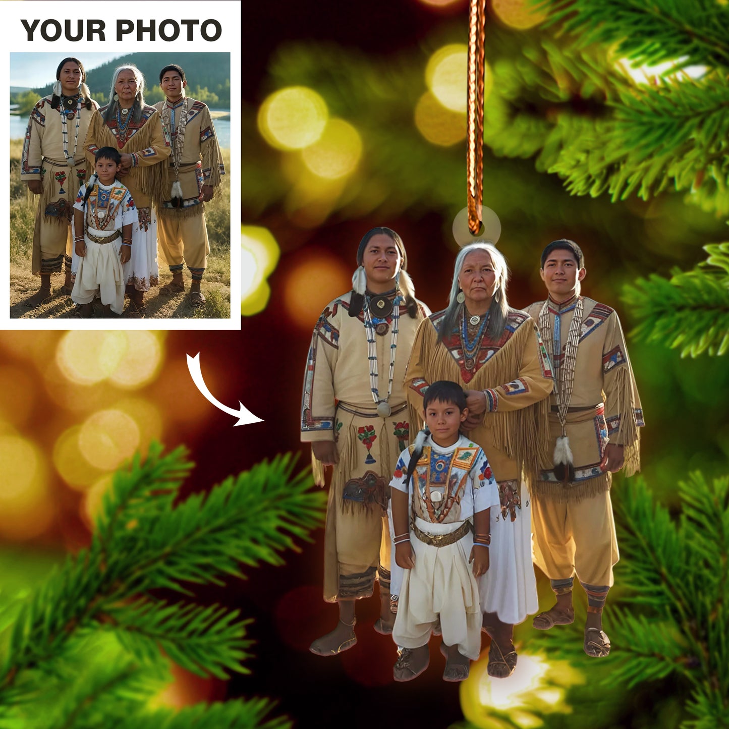 Custom Photo Ornament Acrylic – Personalized Christmas Gift