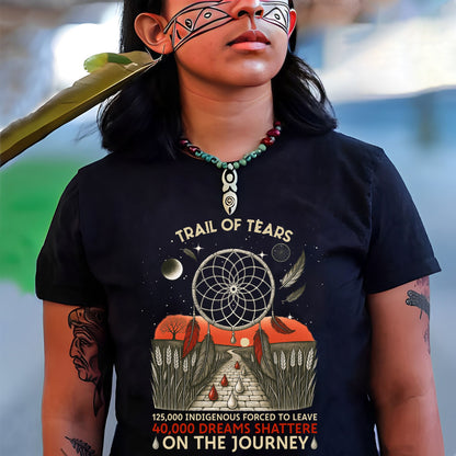 Trail Of Tears - 125000 Indigenous Forced To Leave 40000 Dreams Shattere Unisex T-Shirt/Hoodie/Sweatshirt