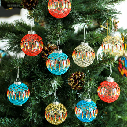 Silver Beaded Handmade Ornament Holiday Decor Gifts