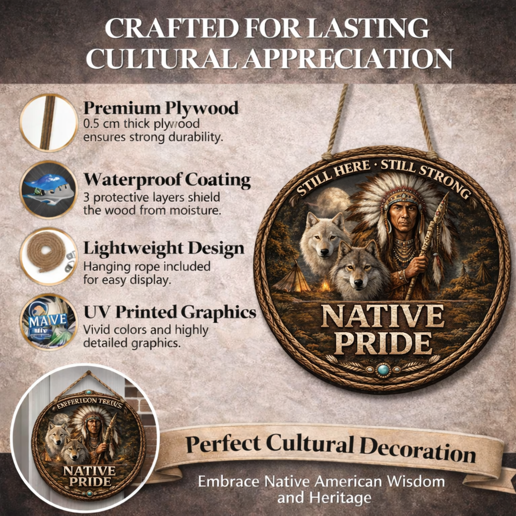 Custom Native American Wood Sign – NATIVE AMERICAN PRIDE
