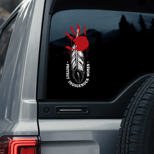 Protect Indigenous Women – MMIW Red Hand Car Sticker