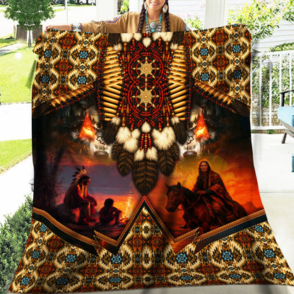 Native Pride Blanket – Warrior Spirit & Tribal Heritage