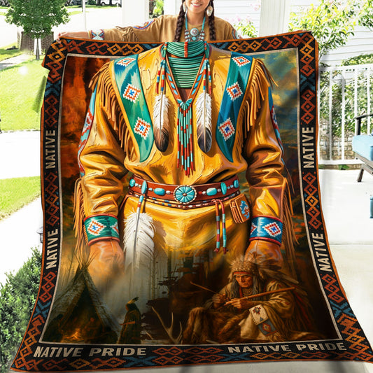Native Pride Blanket – Warrior Spirit & Tribal Heritage