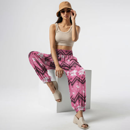 Elephant Vibe Harem Pants – Boho Yoga Pants with Pockets