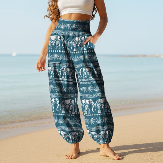 Elephant Harem Pants – Boho Yoga Pants with Pockets 02
