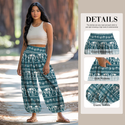 Elephant Harem Pants – Boho Yoga Pants with Pockets 02