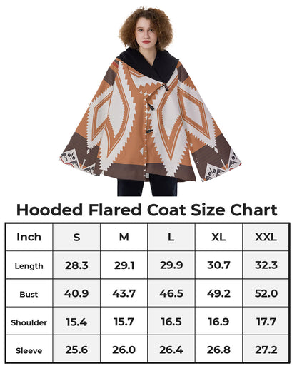 Fashion Women Pattern Button Coat Print Hooded Jacket Outerwear 08
