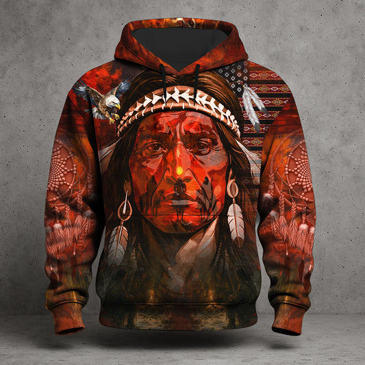 Echoes of the Ancestors – The Chief Spirit 3D Hoodie, Honoring Native Roots