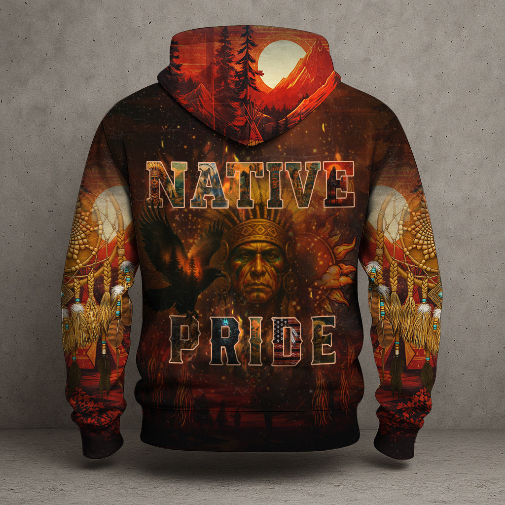 Native Pride - Echoes of the Ancestors – The Chief Spirit 3D Hoodie, Honoring Native Roots