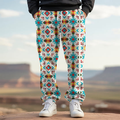 Tribal Aztec Pattern Sweatpants for Men & Women 01